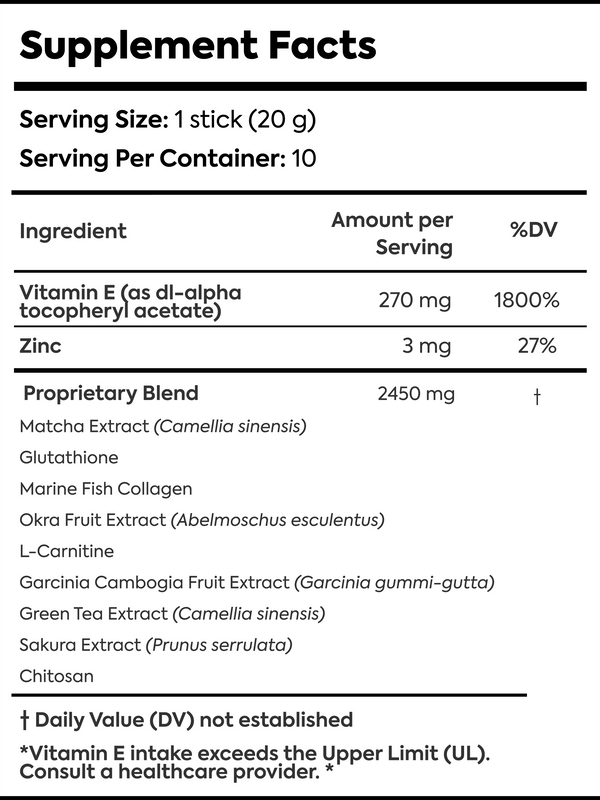 Milky Matcha 200g - Nutrition Facts