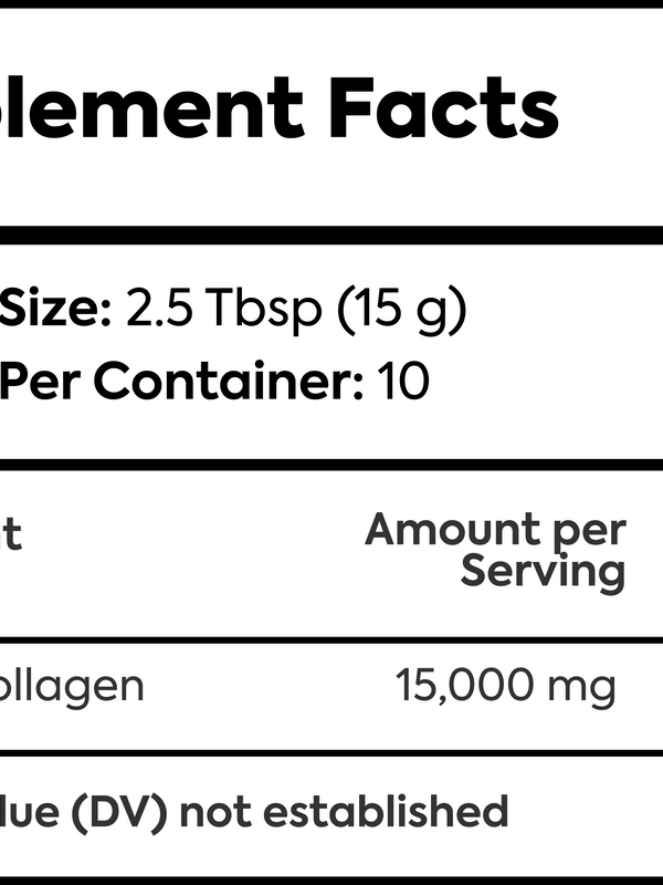 Pure Collagen 150g - Nutrition Facts